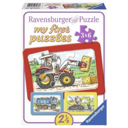 Puzzle Ravensburger Utilaje - 3x6 piese