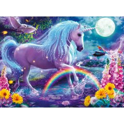 Puzzle Ravensburger unicorn cu sclipici 100 piese