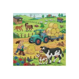 Puzzle Ravensburger munca la ferma 3x49 piese