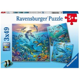 Puzzle Ravensburger lumea subacvatica 3x49 piese
