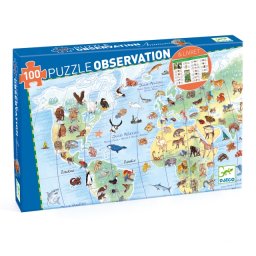 Puzzle observatie Djeco - Animalele lumii