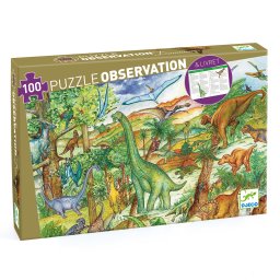 Puzzle observatie Djeco - Dinozauri