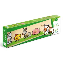 Puzzle cu buton Djeco Ferma Djeco