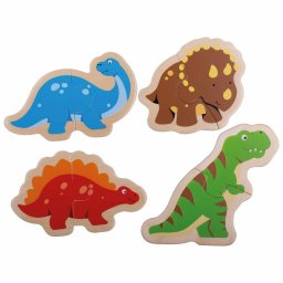 Bigjigs Toys Puzzle din lemn Dinozauri