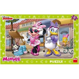 Puzzle Dino Toys Minnie si Daisy la plimbare 15 piese