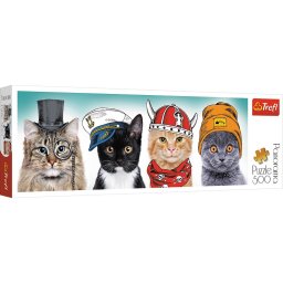 Puzzle Trefl Panorama, O echipa fluffy, 500 piese