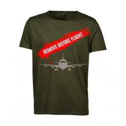 Tricou barbati Remove before flight - M, alb