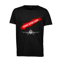Tricou barbati Remove before flight - M, negru