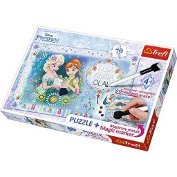 Puzzle Trefl 70 Plus cu Marker Frozen