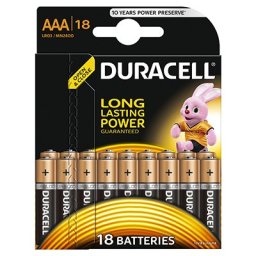 Set 18 baterii Duracell Basic, AAA