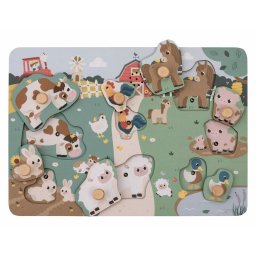 Puzzle New Classic Toys Ferma cu sunete