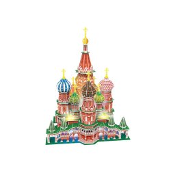 Puzzle CubicFun Catedrala St. Basil 3D cu LED