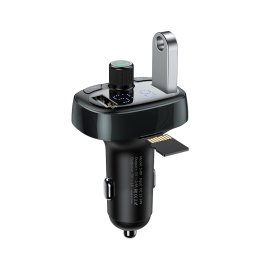 Modulator FM Baseus FM T-Type Bluetooth MP3 incarcator masina Negru - CCALL-TM01