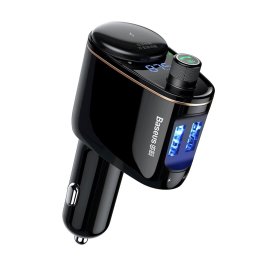 Modulator FM Baseus Locomotive Bluetooth MP3 car charger black