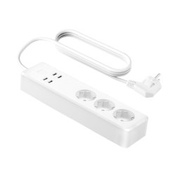 Prelungitor smart WiFi Meross MSS42E, 3 Prize, 4 x USB, Cablu 1.8m, Alexa, Google Assistant