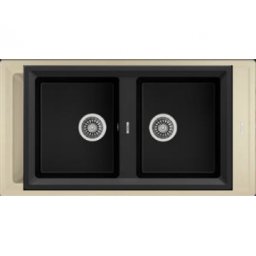 Chiuveta Teka Stone 90B TG 2B Schwarzmetallic
