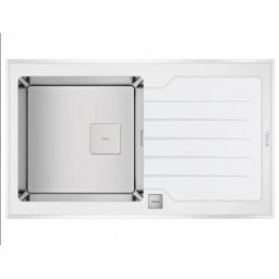 Chiuveta Teka Premium RS15 1B 1D 86, 860x510cm, inox + Sticla alba