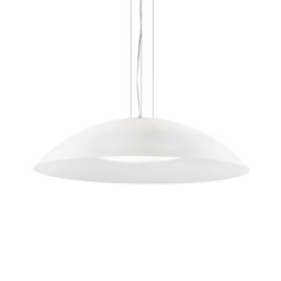 Lustra Lena 052786, 3 x E27, Ø:74 cm, H:min 25 cm / max 234 cm, sticlă albă