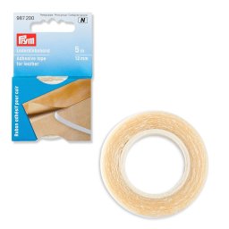 Banda dublu adeziva pentru piele, 12 mm x 5m, Prym 987200