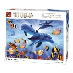 Puzzle King - Four Dolphins 1000 piese