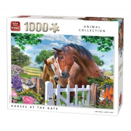 Puzzle King - Horses at the Gate 1000 piese