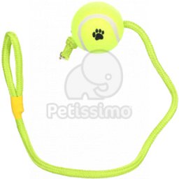 Minge tenis cu sfoară Flamingo pentru câini 6 cm