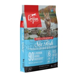 Orijen Six Fish Cat - hrană uscată pentru pisici 5,4 kg