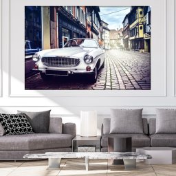 Tablou Canvas Masina Retro pe Piatra Cubica ADC42 (Dimensiune LxH: 90x60cm)