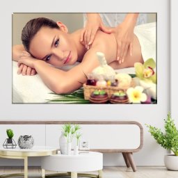 Tablou Canvas Femeie la Masaj Terapeutic TSPA54 (Dimensiune LxH: 195x130cm)