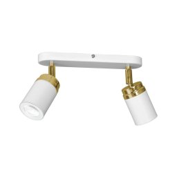 Spot RENO 2xGU10/60W/230V alb/auriu