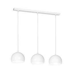 Lustră suspendată pe cablu SOOL, 3x E27/15W/230V, albă