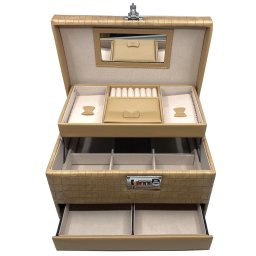 Cutie bijuterii Luxury Beige Croco by Borealy