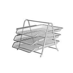 Tavita pentru documente metalica mesh Forofis 91309 silver