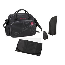 Geanta Pentru Scutece Vintage Black/Pink