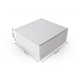 Cutie carton microondul alb, 205x205x85mm