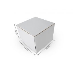 Cutie carton microondul alb, 105x105x85mm