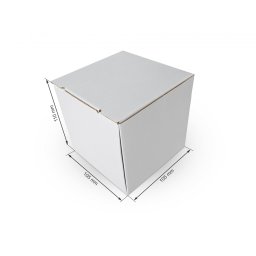 Cutie carton microondul alb, 105x105x110mm