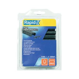 Capse gard Rapid VR22 plastifiate gri pentru legat panza umbrar, plase de umbrire, garduri, voliere si custi pentru animale, compatibile FP20 si FP222, 1100 bucati 5001333