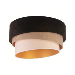 Plafonieră Duolla DEVON 1xE27/40W/230V d. 45 cm negru/bej