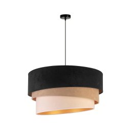 Lustră pe cablu Duolla DEVON 1xE27/40W/230V d. 45 cm negru/bej