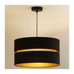 Lustră pe cablu Duolla DUO 1xE27/15W/230V d. 40 cm negru/auriu