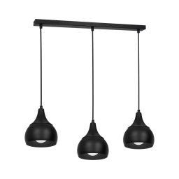 Lustră pe cablu AKTAN 3xE27/60W/230V neagră