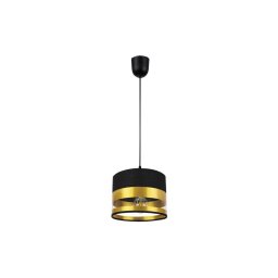 Lustră pe cablu MILO 1xE27/60W/230V aurie/neagră