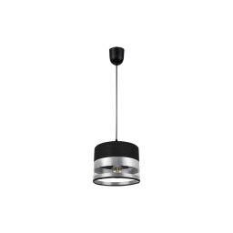 Lustră pe cablu MILO 1xE27/60W/230V argintie/neagră