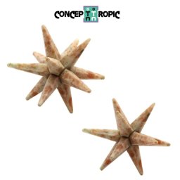 Merkaba Stea Piatra Soarelui Naturala - 85-88 x 85-88 mm (XXL) -1 Buc