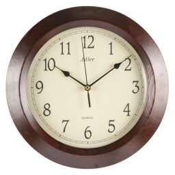 Ceas de perete Adler din lemn masiv 21001 Nuc D28 cm