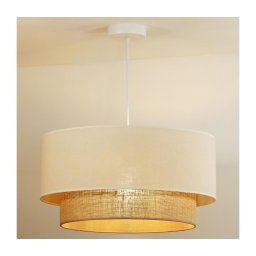 Lustră pe cablu Duolla BOHO 1xE27/40W/230V d. 45 cm crem/maro