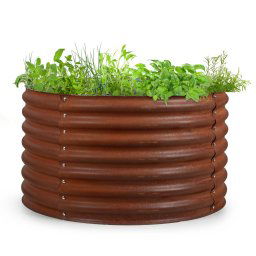 Blumfeldt Rust Grow, pat pentru plante ridicat, pat pentru plante de grădină, tablă de oțel zincat, finisaj ruginit (GDMB4-RustGr100*60)