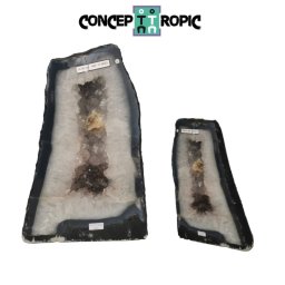 Geoda Cuart cu Calcit Naturala Brazilia - 42x28x16 cm - Unicat