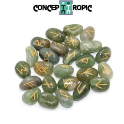 Rune din Aventurin - Set 25 Piese - 15-24 x 12-20 mm